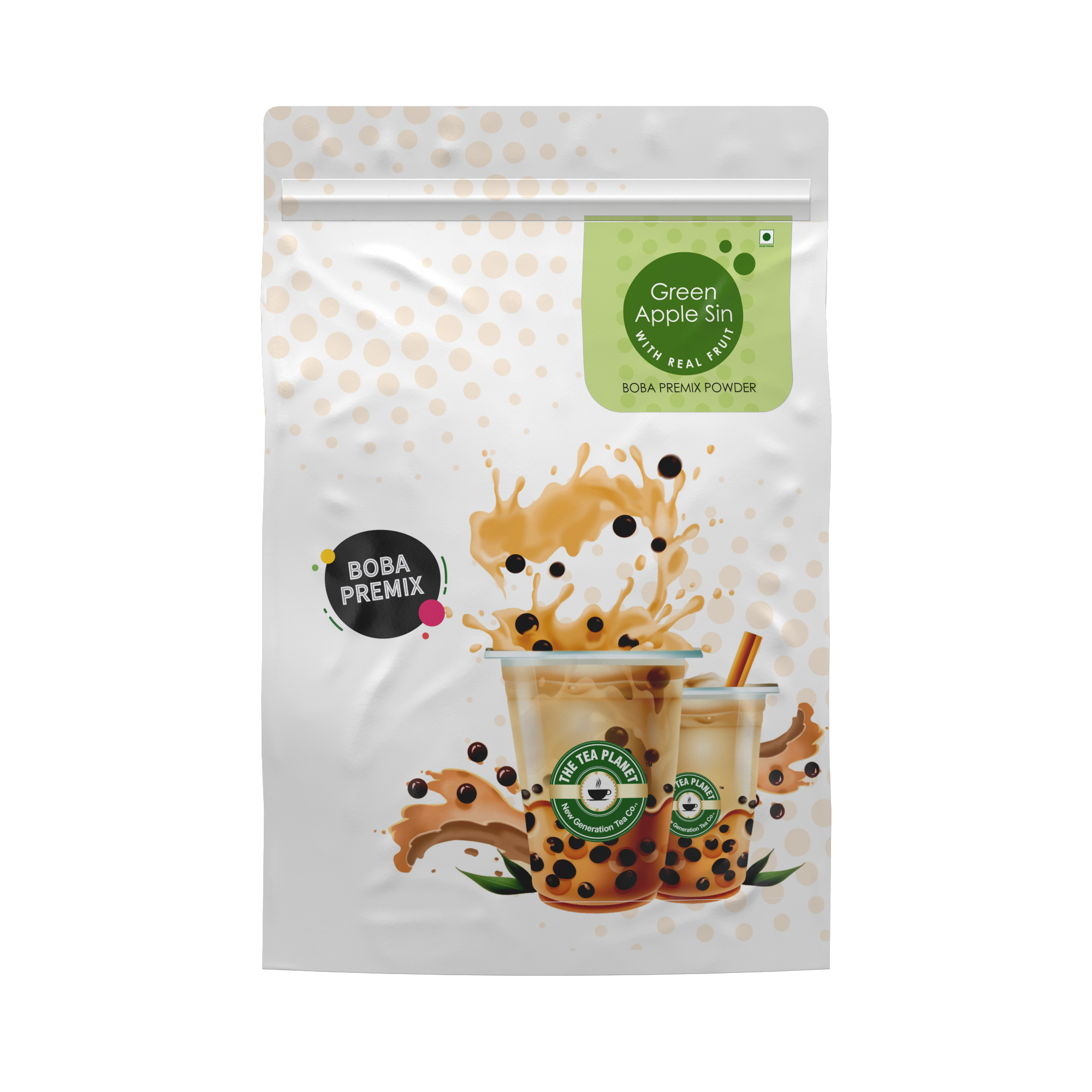 Green Apple Sin Fruit Bubble Tea Premix - 1 Kg