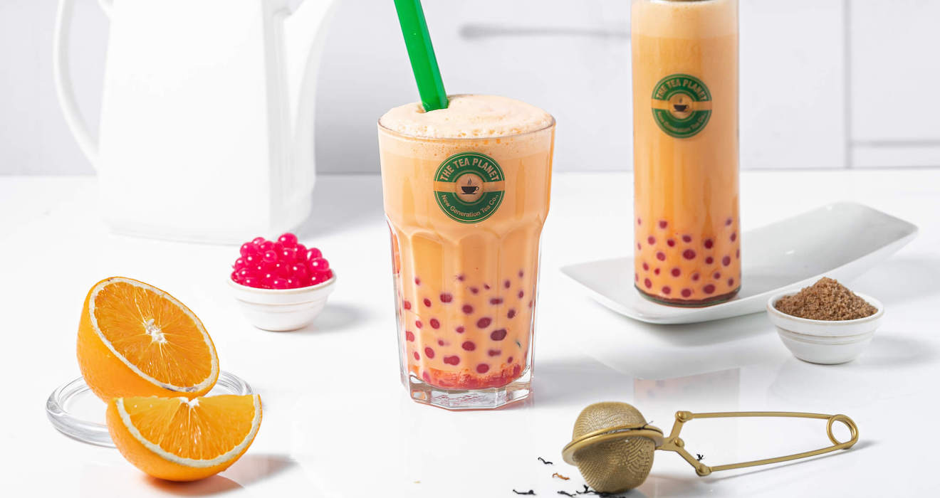 The tea Planet Popping Boba