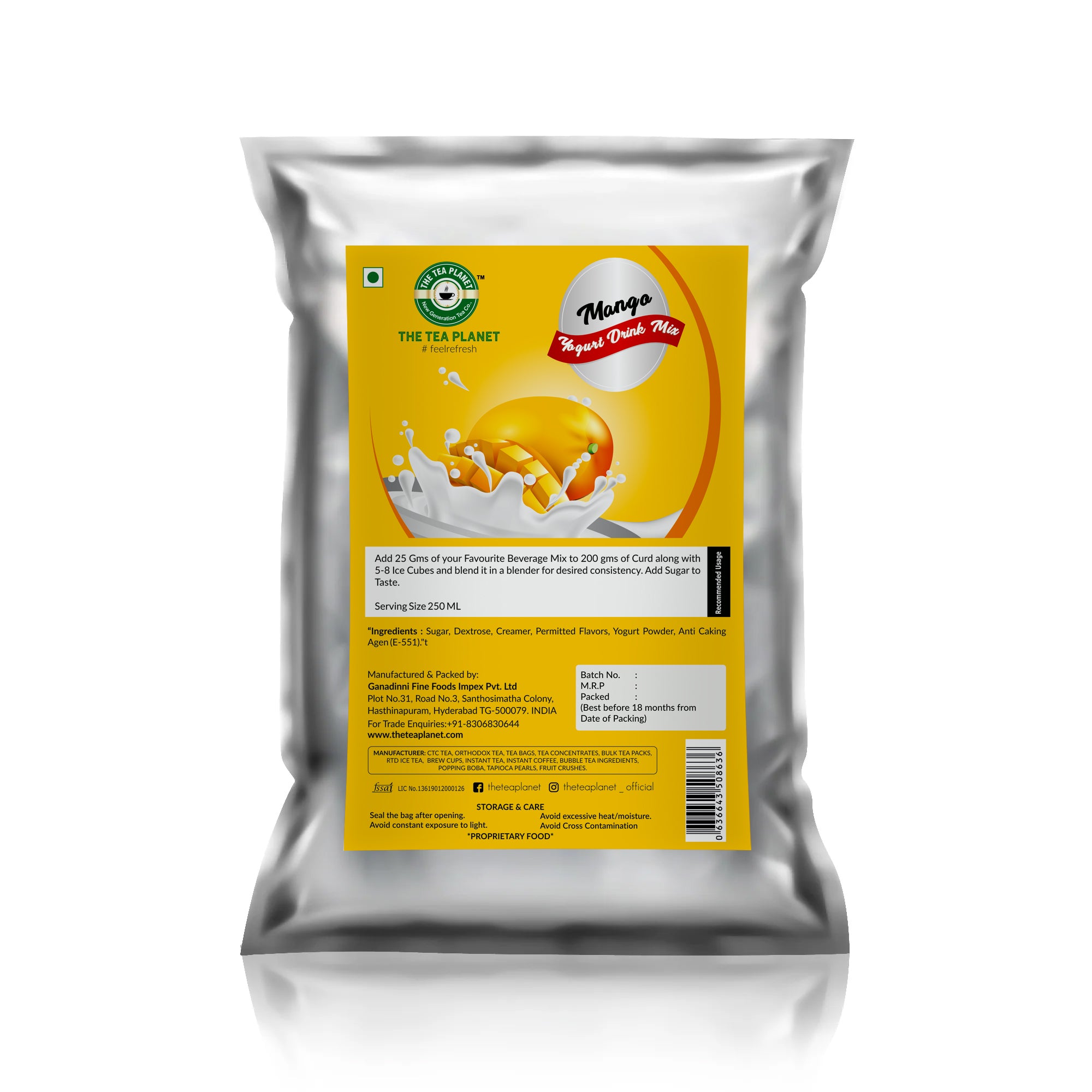 Mango Flavored Lassi Mix - 1kg