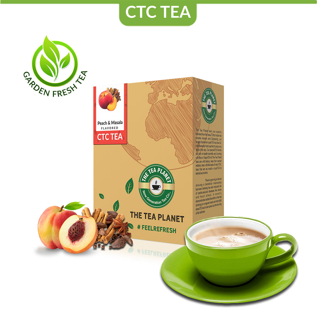 Peach & Masala Flavored CTC Tea - 400 gms