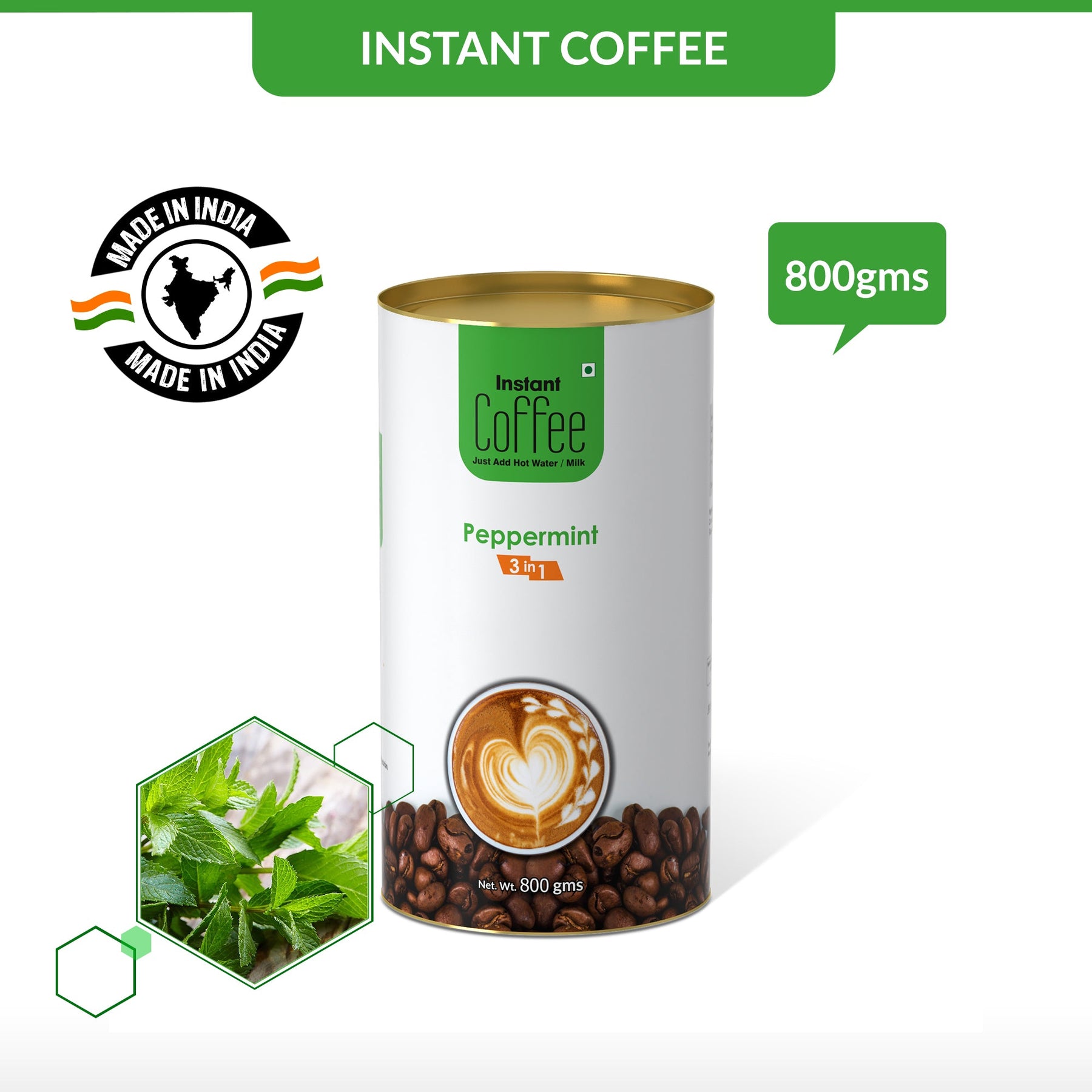 Peppermint Instant Coffee Premix (3 in 1) - 250 gms