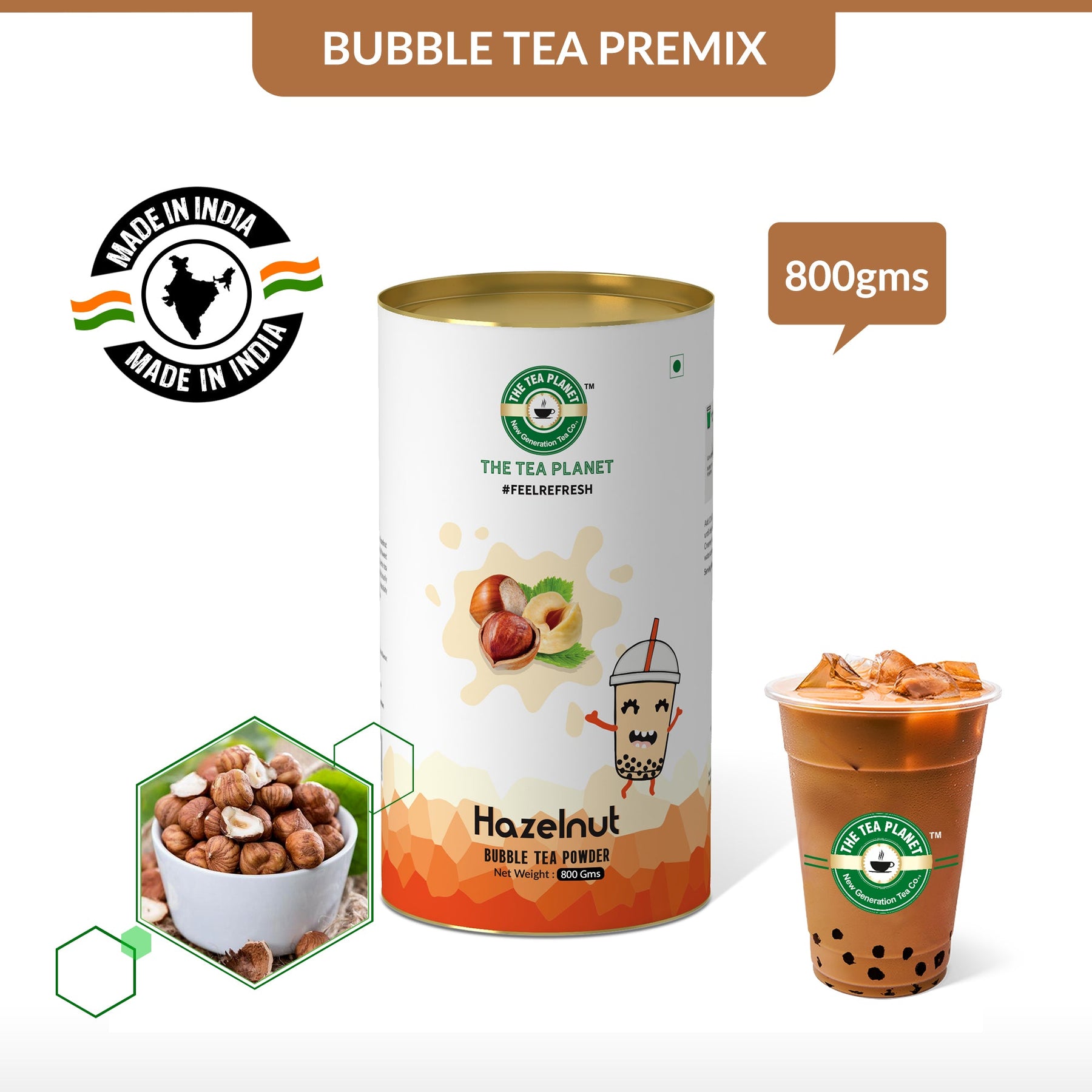 Hazelnut Bubble Tea Premix