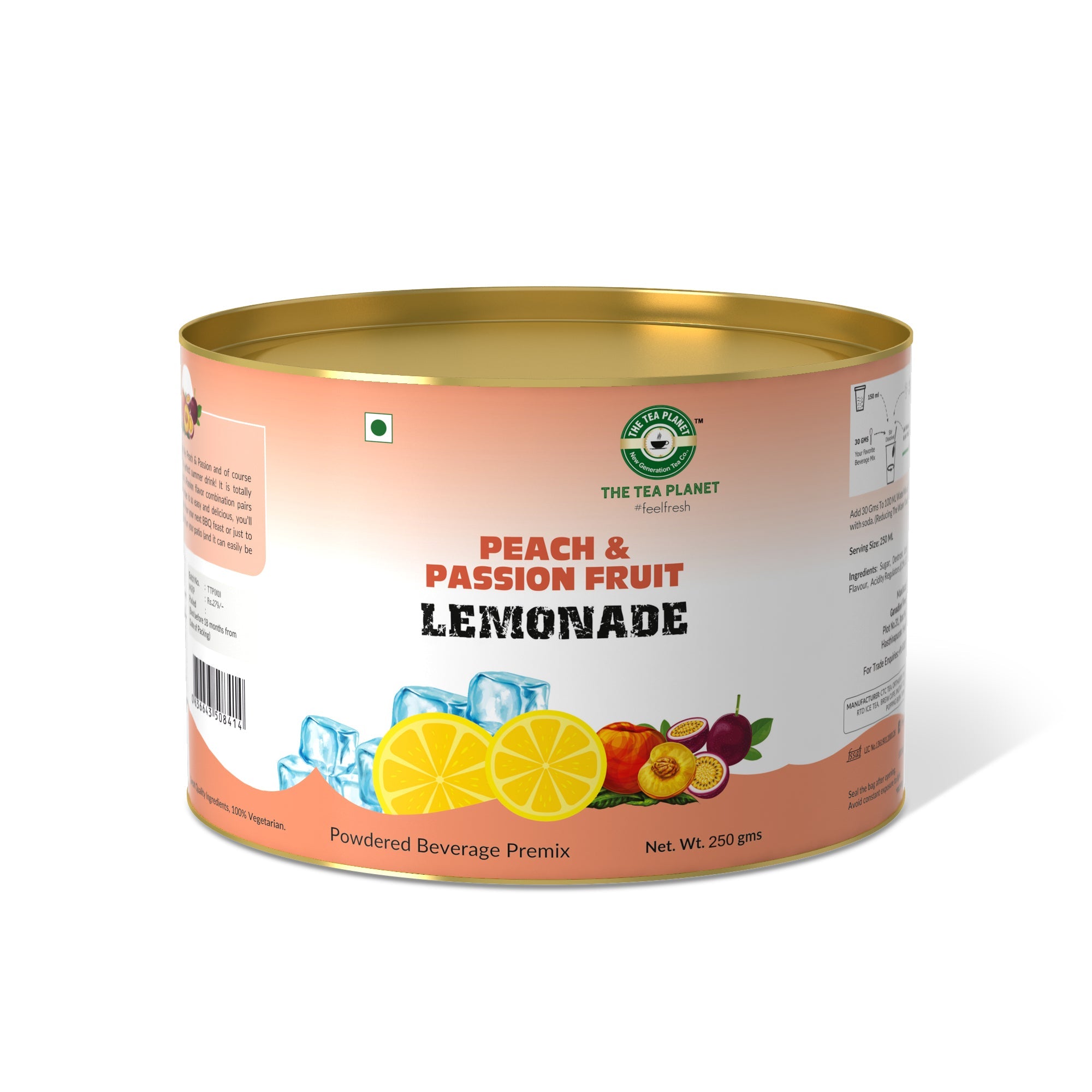 Peach & Passion Fruit Lemonade Premix - 250 gms