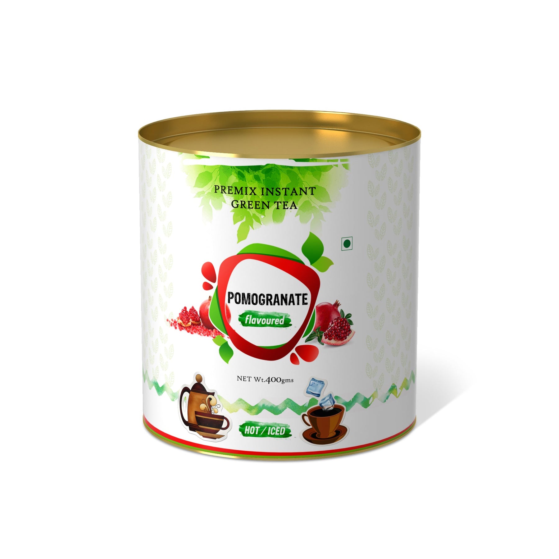 Pomegranate Flavored Instant Green Tea - 250 gms