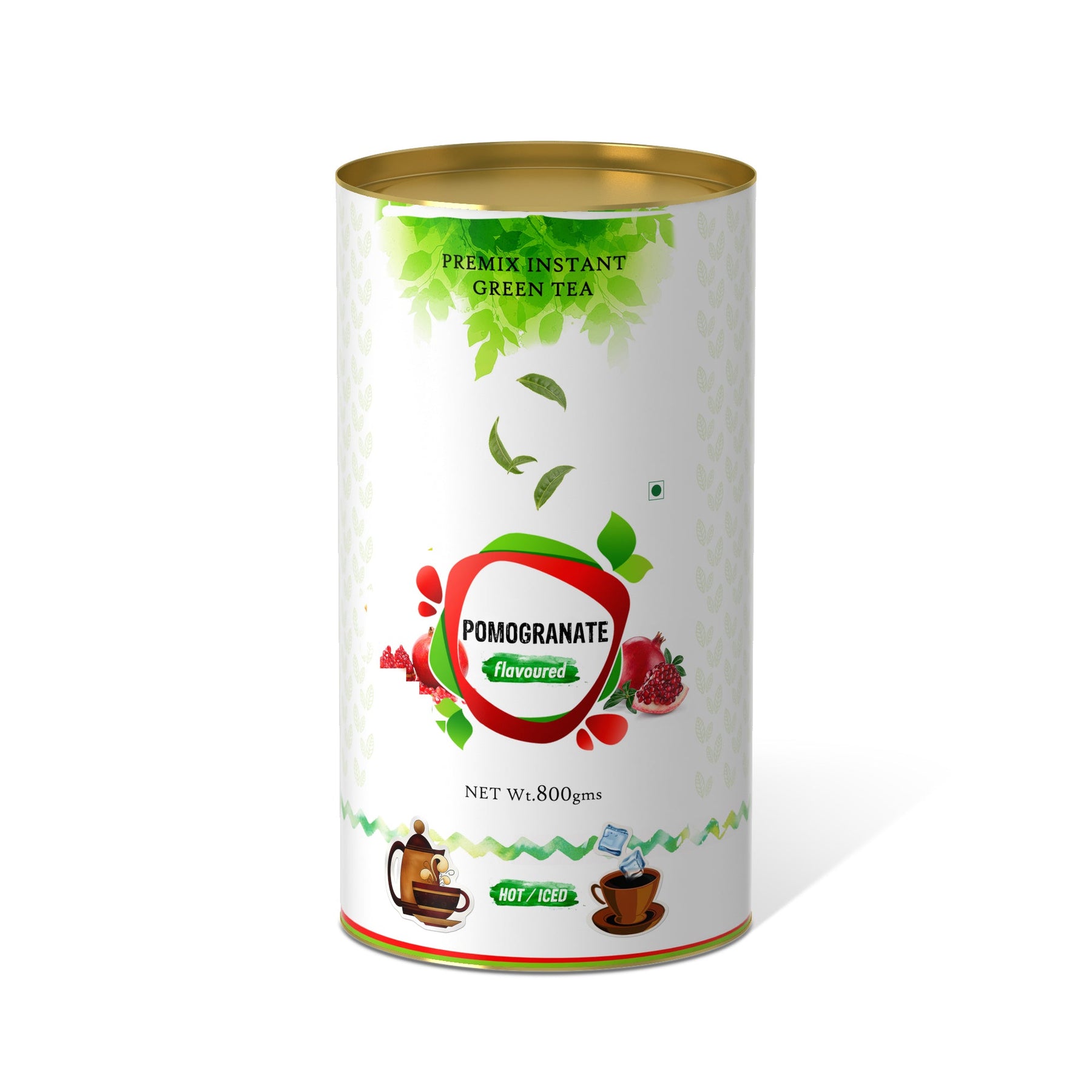 Pomegranate Flavored Instant Green Tea - 250 gms
