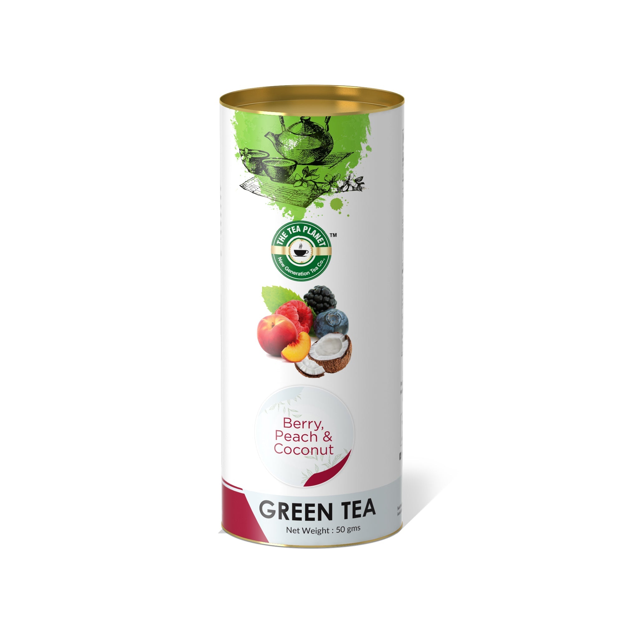 Berry, Peach & Coconut Orthodox Tea - 50 gms