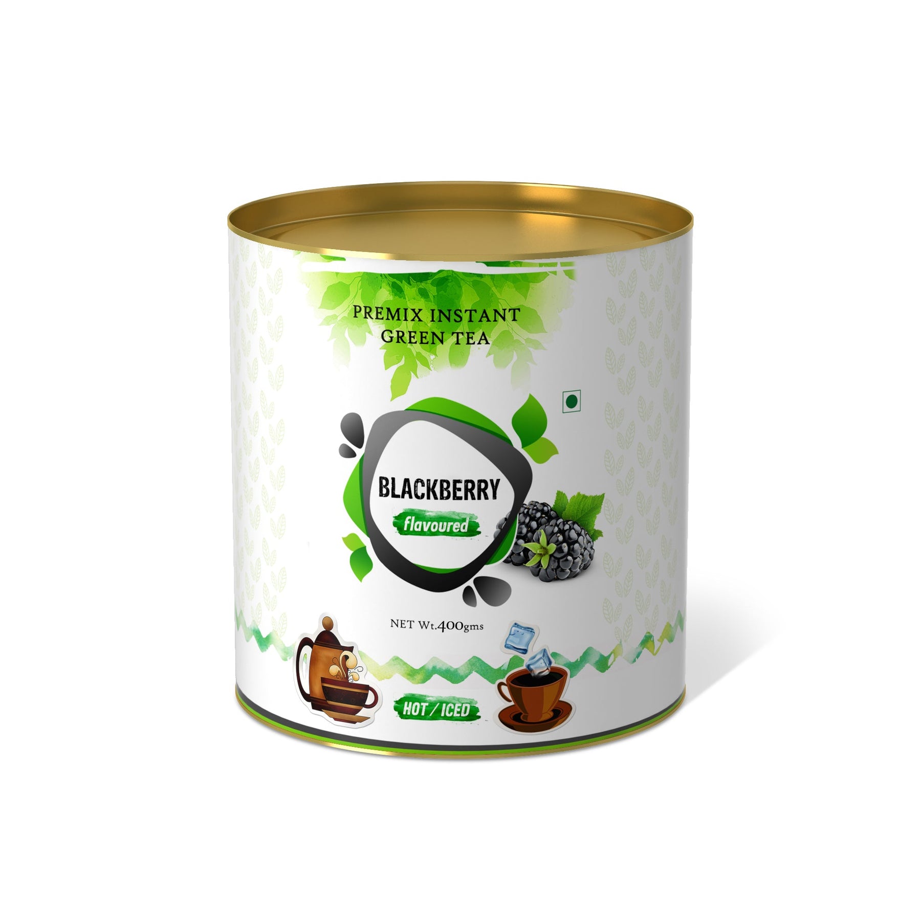 Blackberry Flavored Instant Green Tea - 250 gms