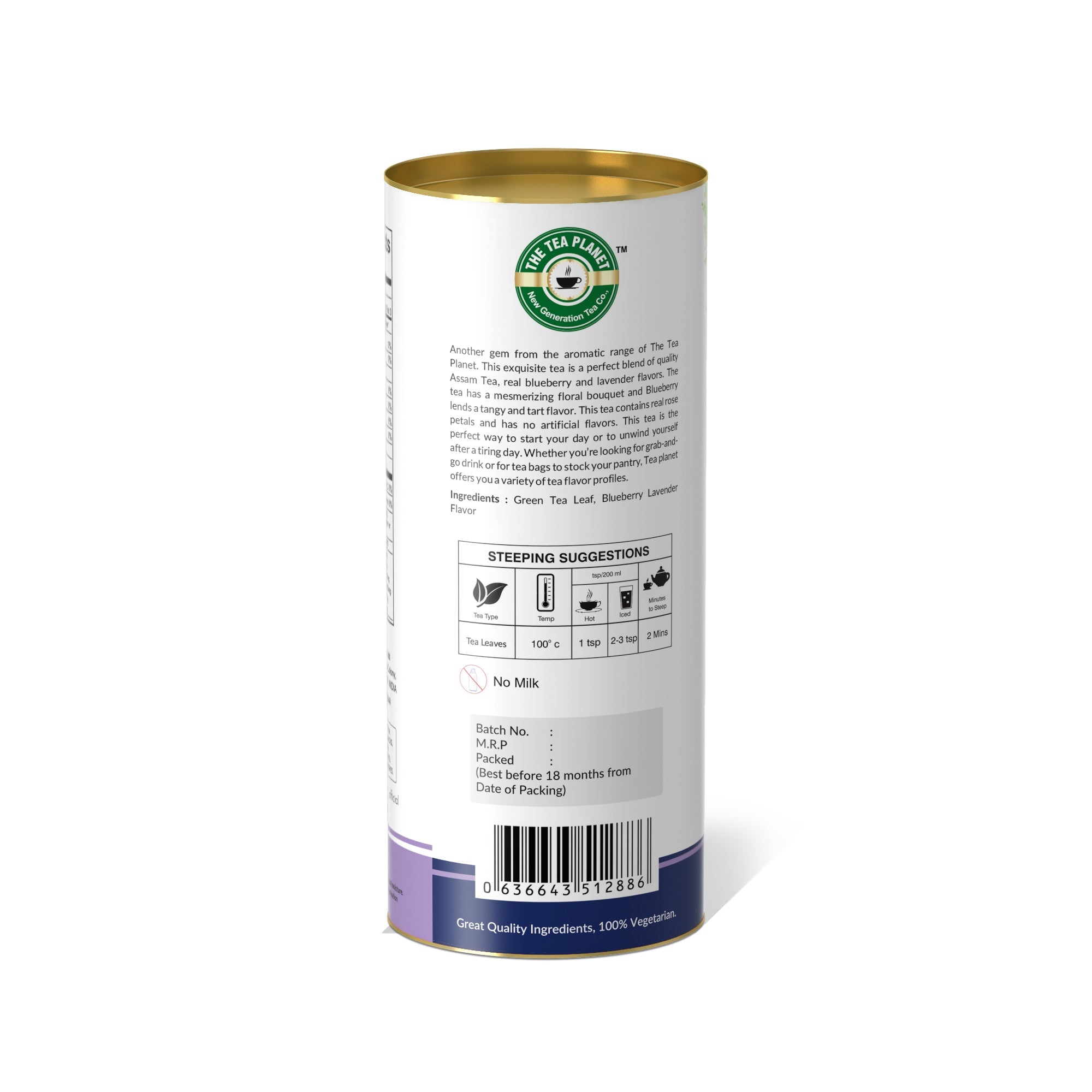 Blueberry Lavender Orthodox Tea - 50 gms