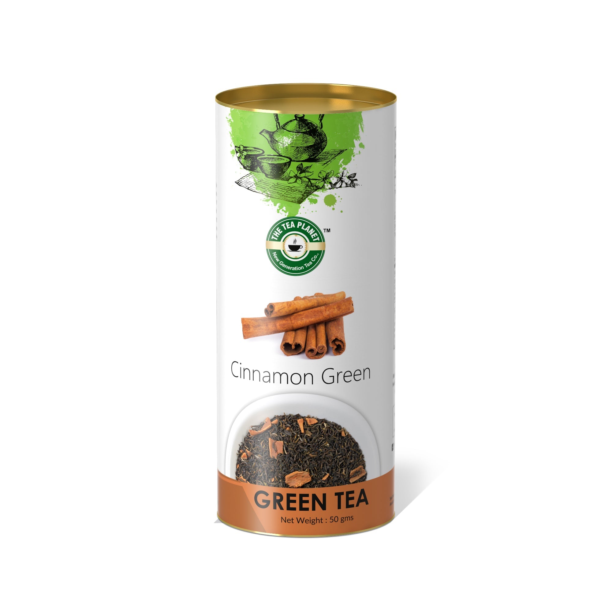 Cinnamon Green Orthodox Tea - 50 gms