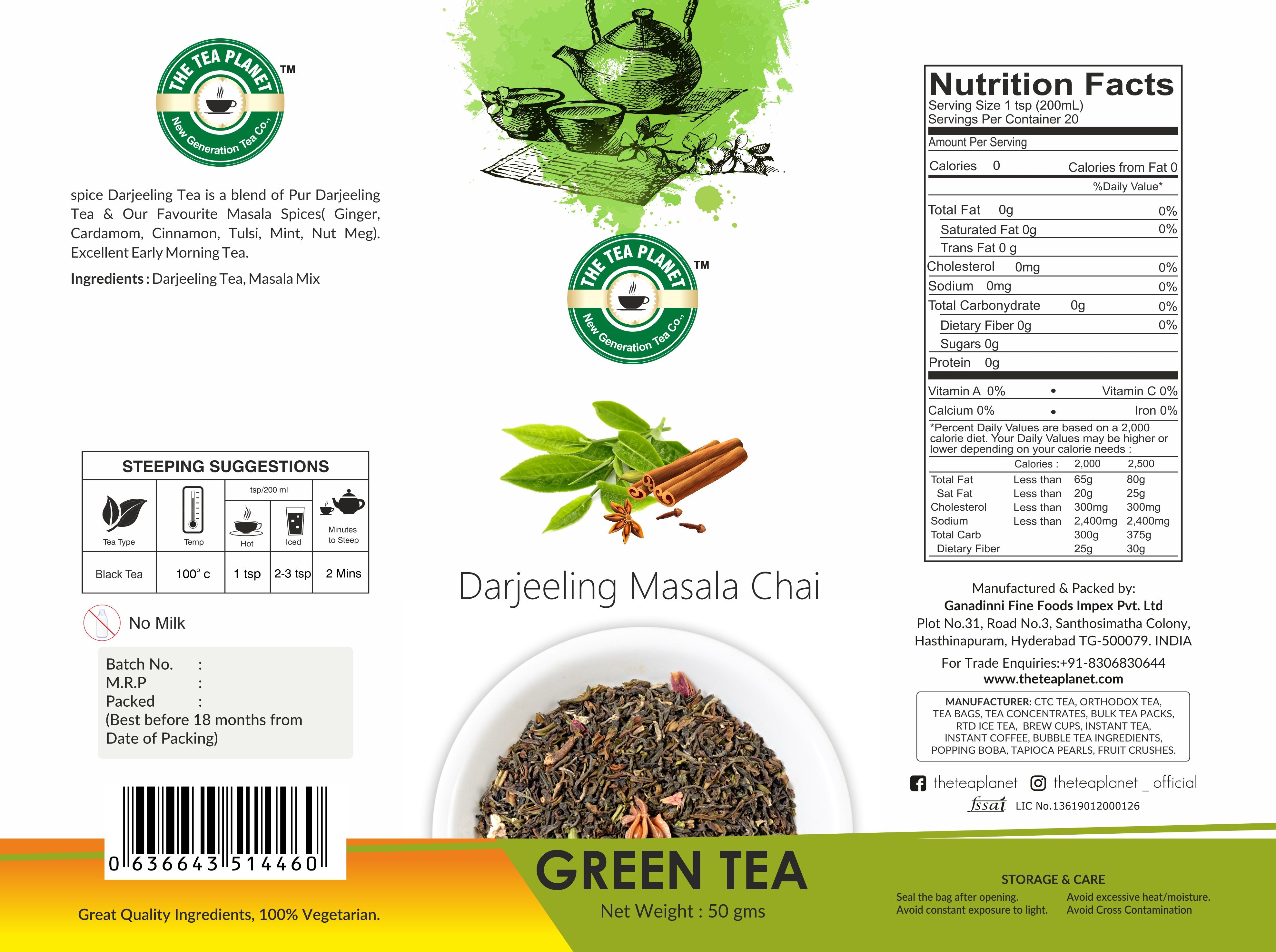 Darjeeling Masala Orthodox Tea - 50 gms