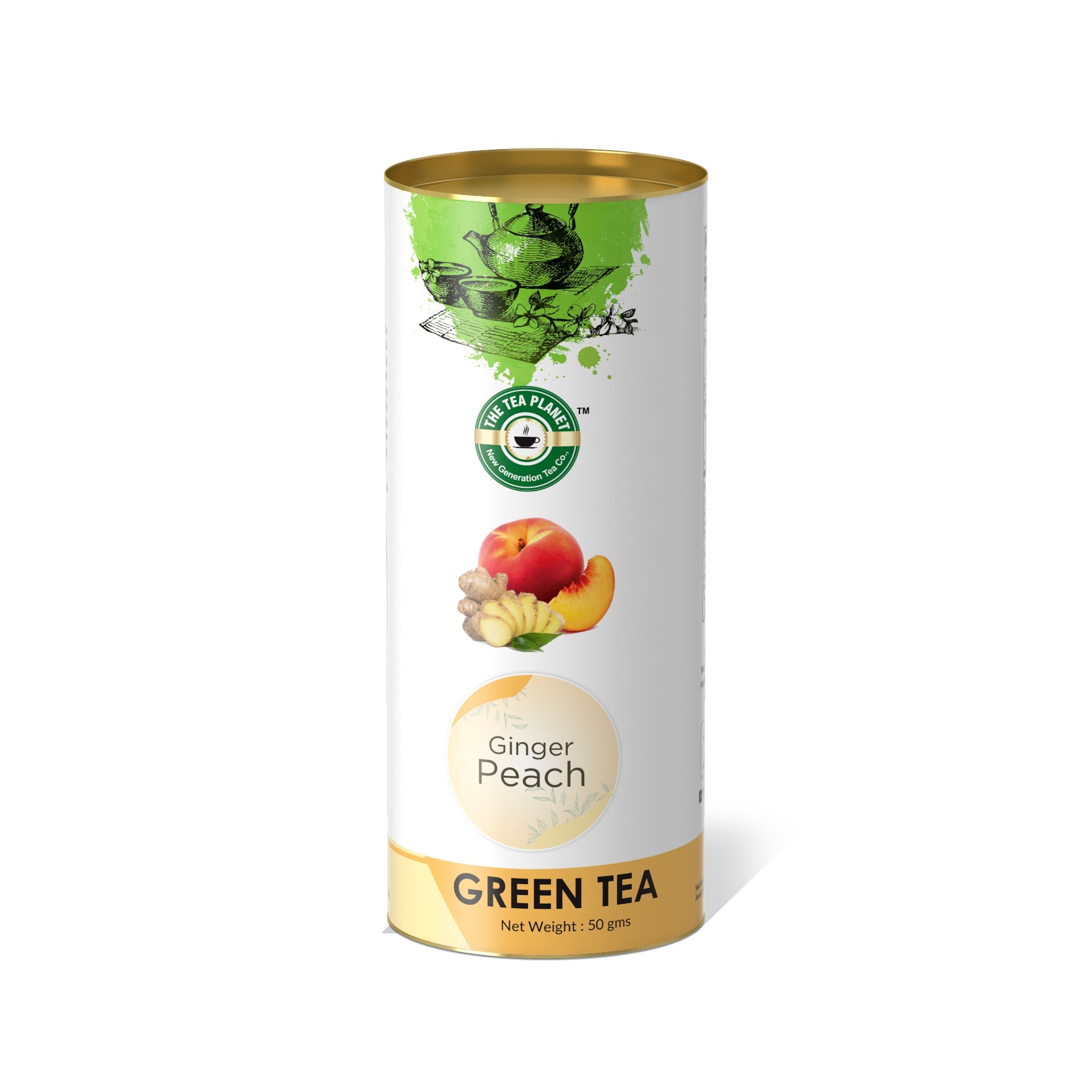 Ginger Peach Orthodox Tea - 50 gms