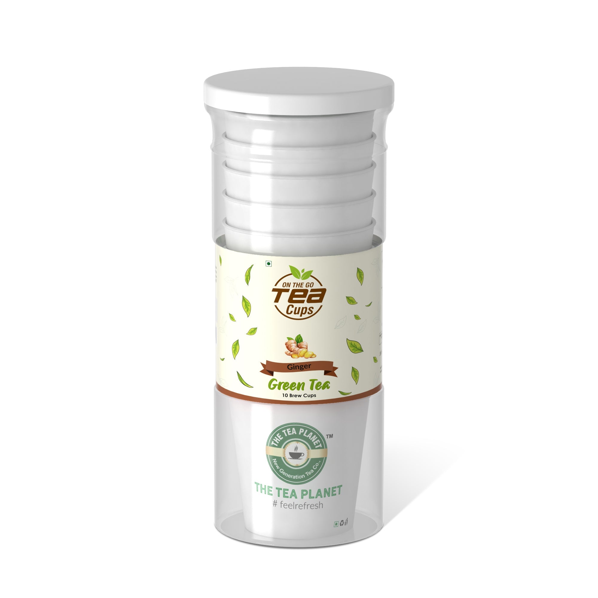 Ginger Instant Green Tea Brew Cup - 10 cups