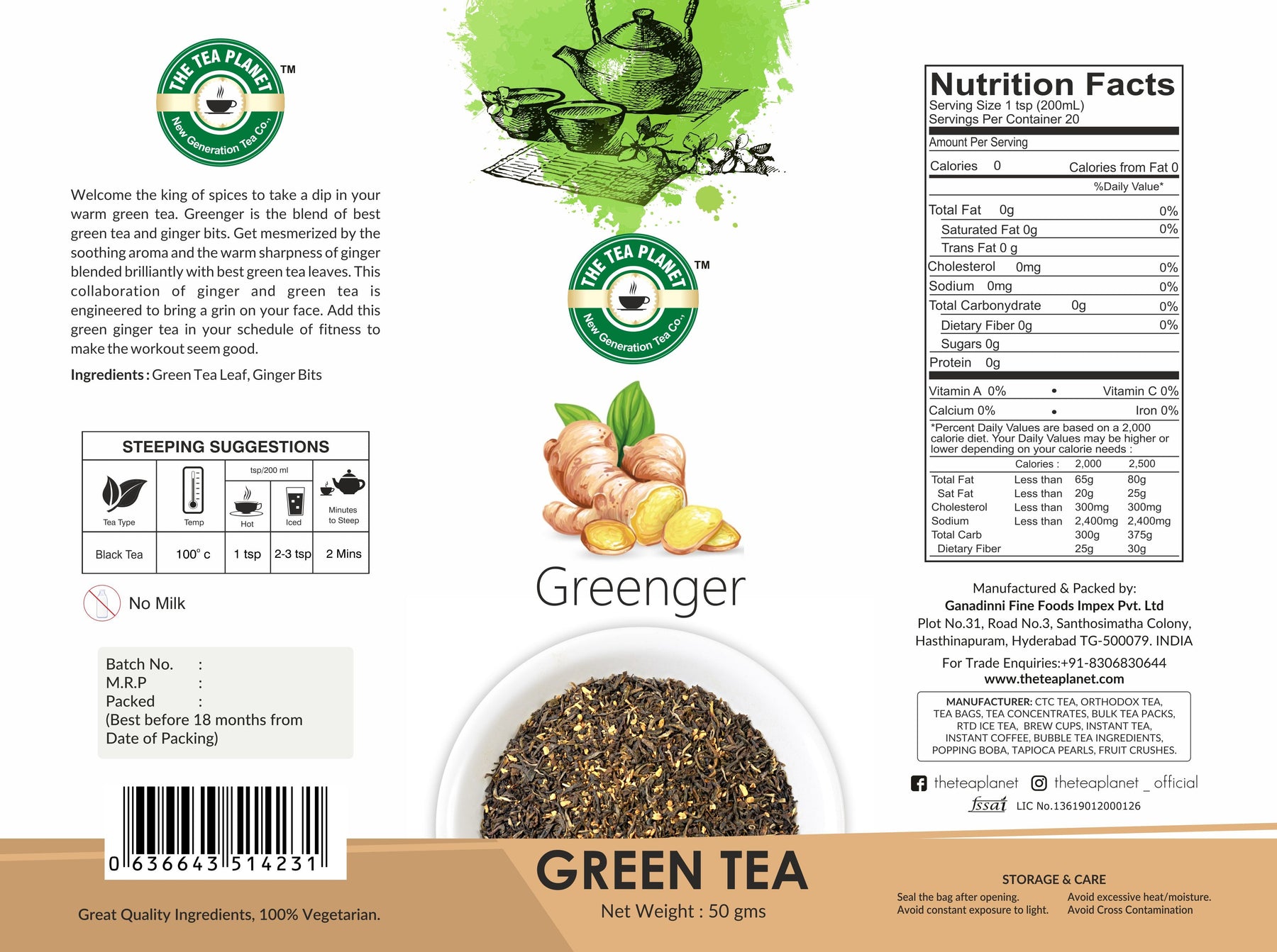 Greenger Orthodox Tea - 50 gms