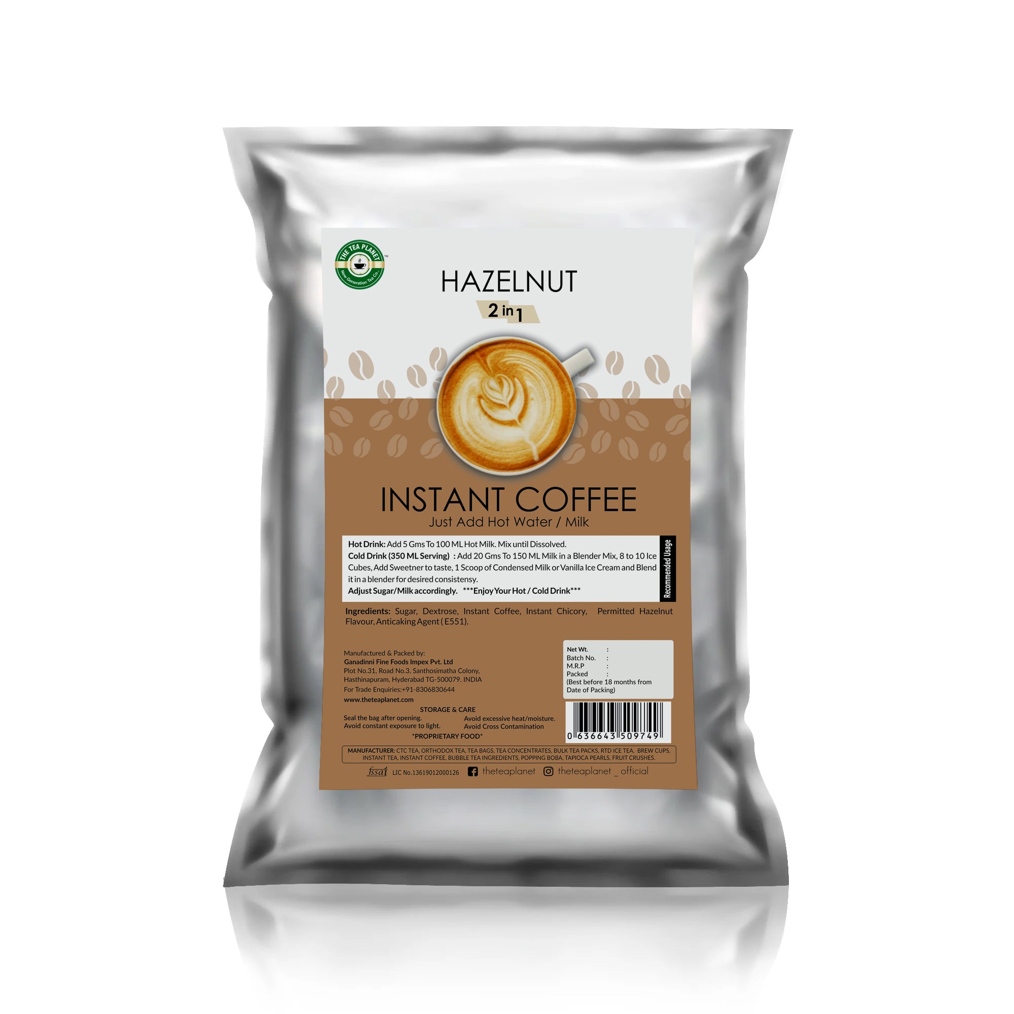 Hazelnet Coffee Premix (2 in 1)