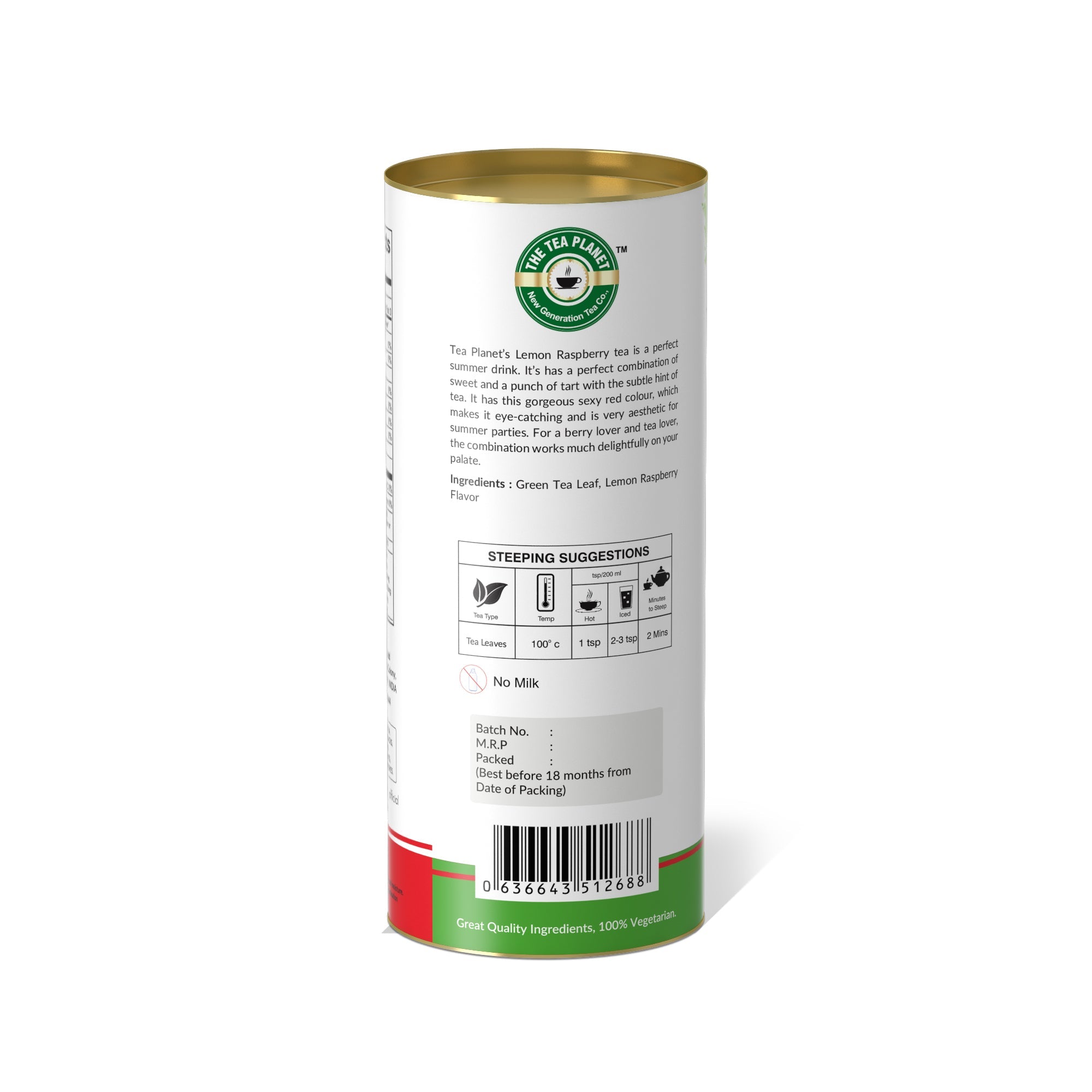 Lemon Raspberry Orthodox Tea - 50 gms