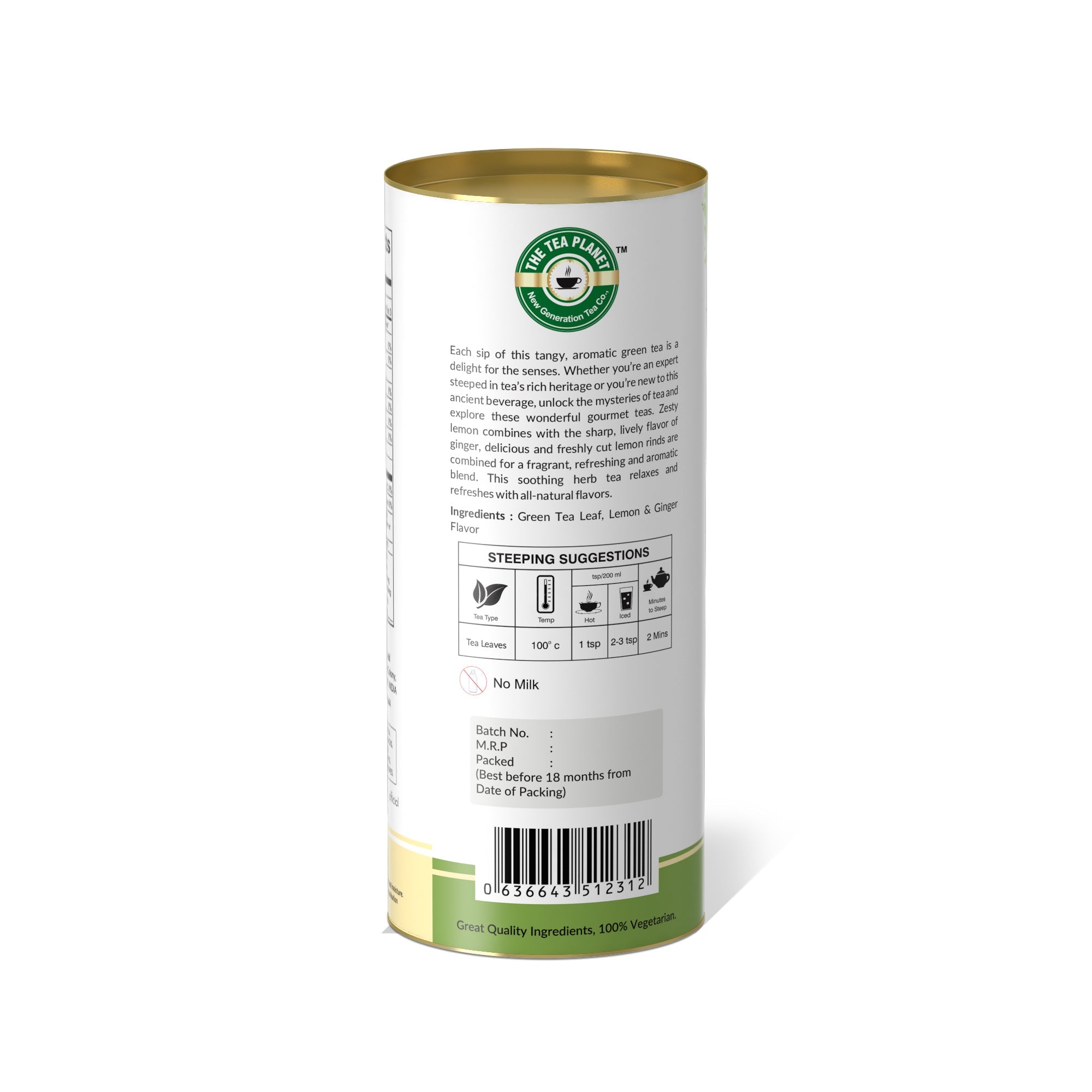 Lemon & Ginger Orthodox Tea - 50 gms