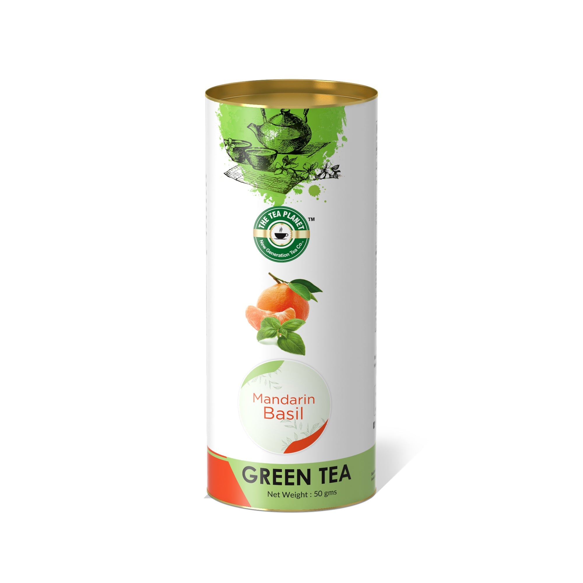 Mandarin, Basil Orthodox Tea - 50 gms