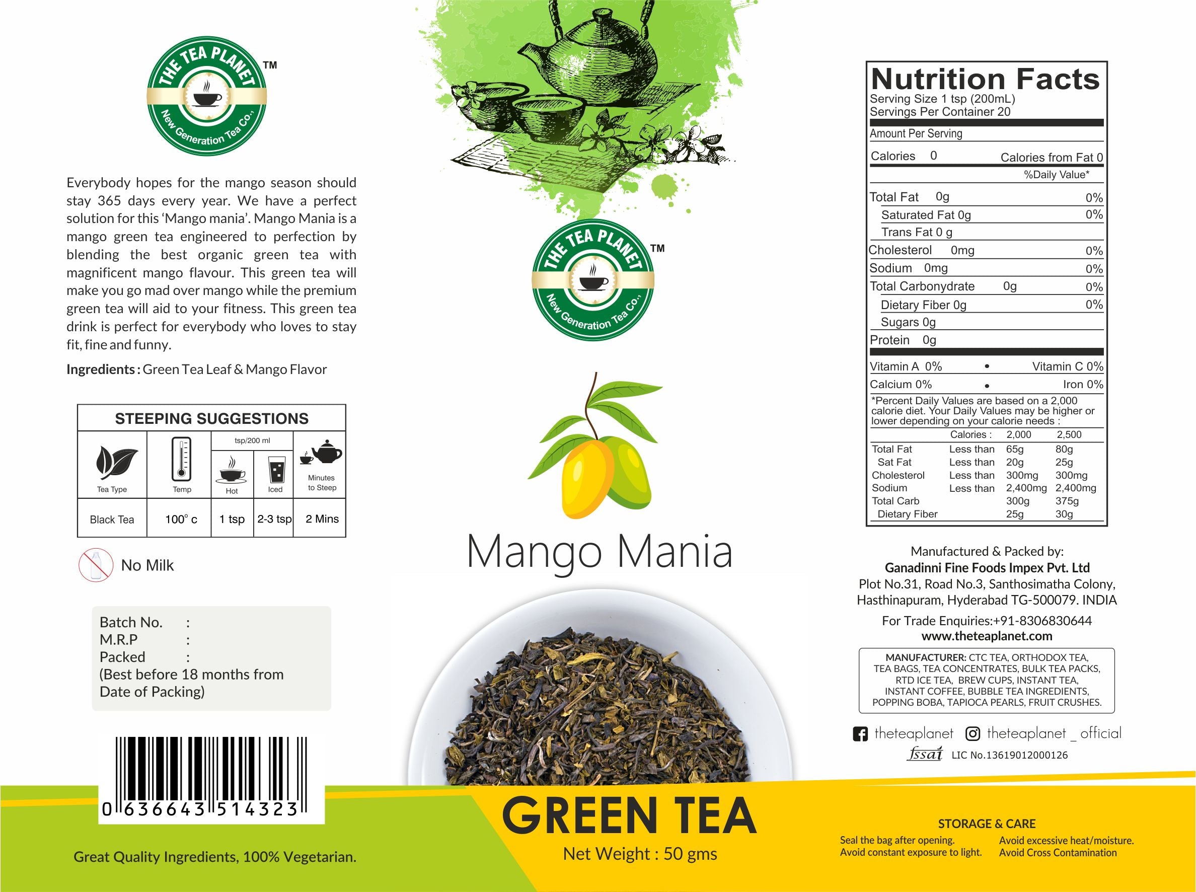 Mango Mania Orthodox Tea - 50 gms