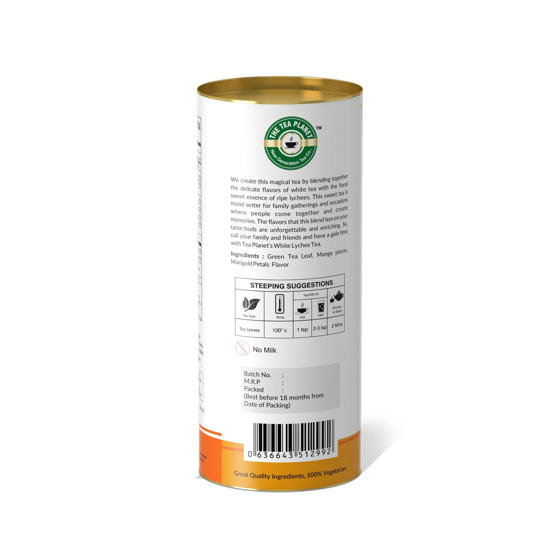Mango Pieces, Marigold Petals Orthodox Tea - 50 gms