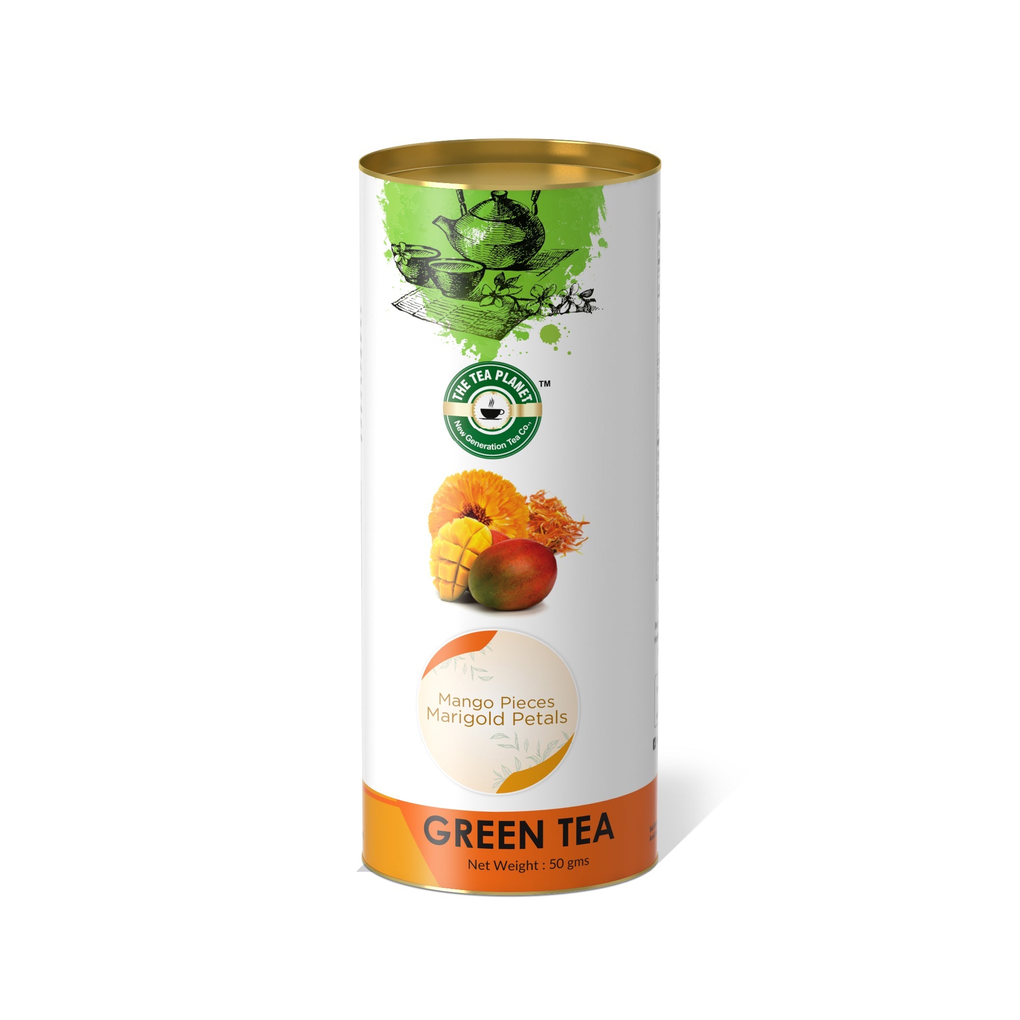 Mango Pieces, Marigold Petals Orthodox Tea - 50 gms