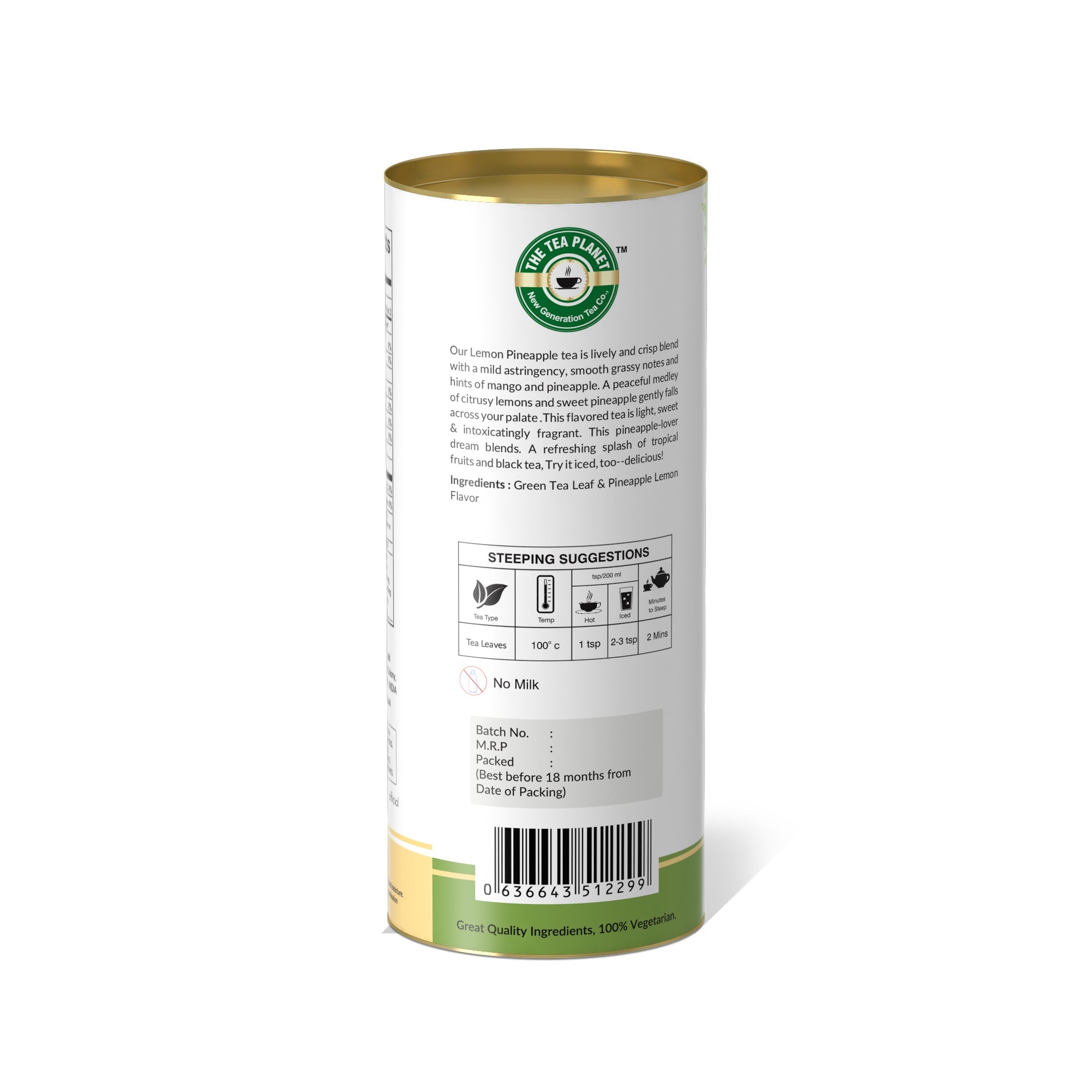 Pineapple, Lemon Orthodox Tea - 50 gms