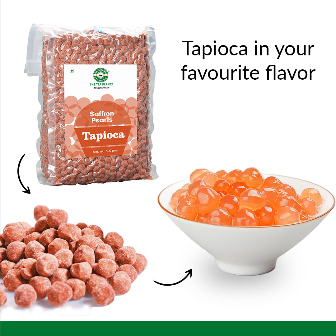 Saffron Tapioca Pearls - 500 gms