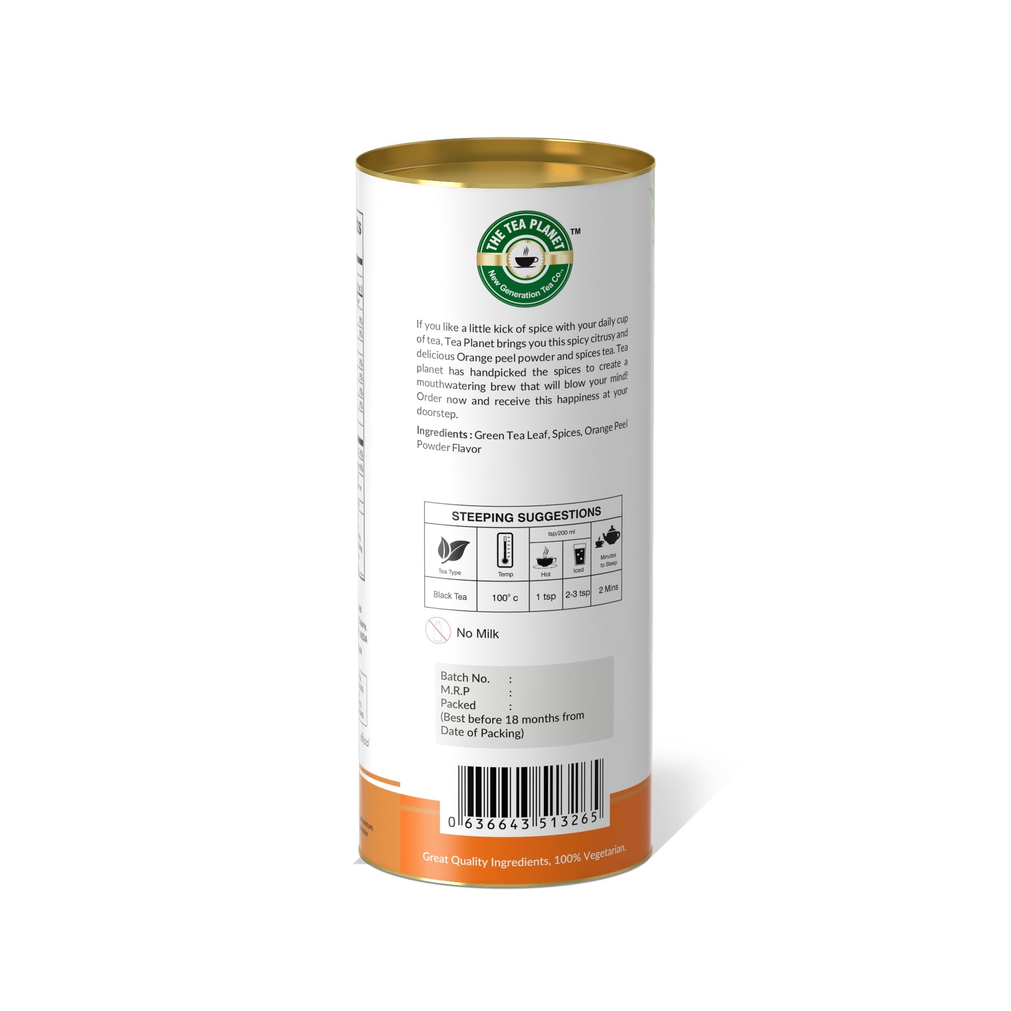 Spices, Orange Peel Powder Orthodox Tea - 50 gms