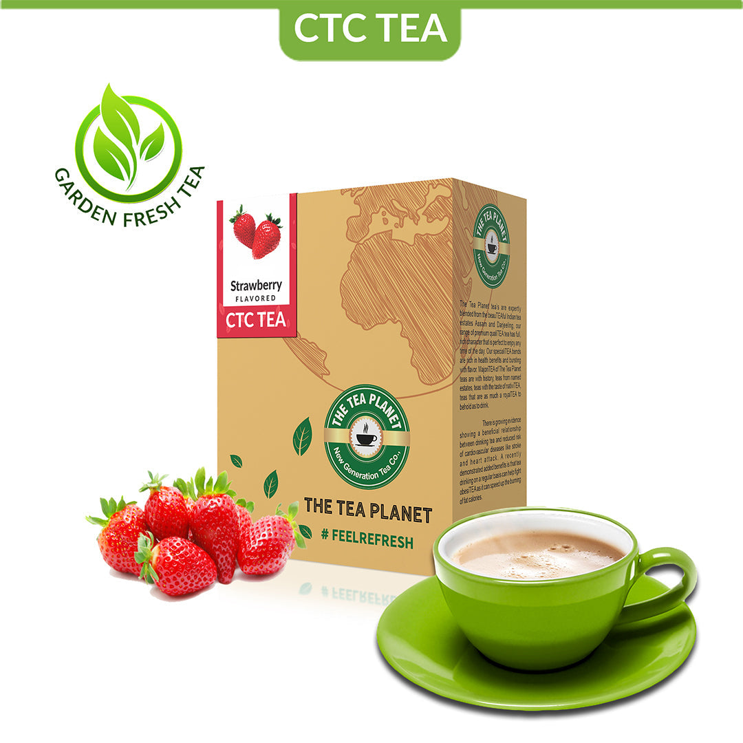 Strawberry Flavored CTC Tea - 100 gms