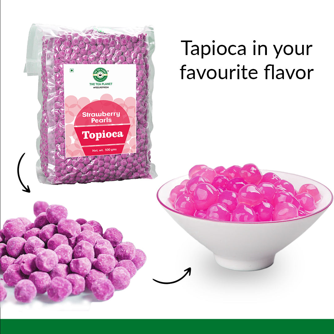 Strawberry Tapioca Pearls - 500 gms