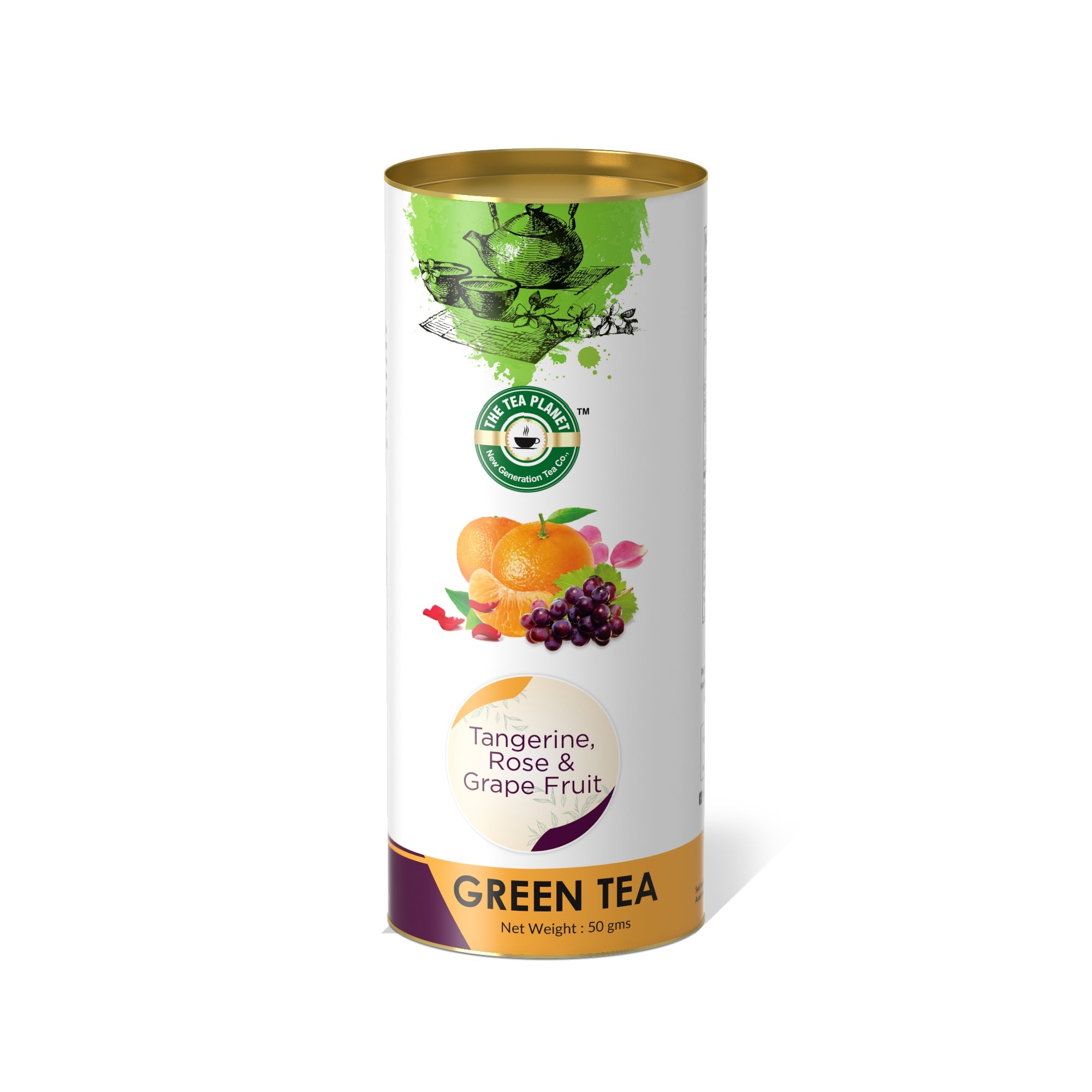 Tangerine, Rose & Grapefruit Orthodox Tea - 50 gms