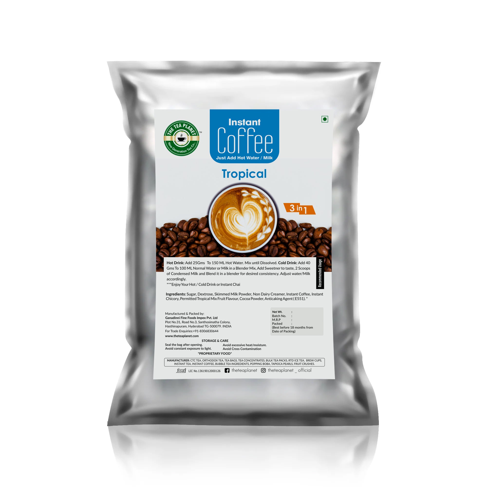 Instant 3-in-1 Coffee Mix (Less Sugar)