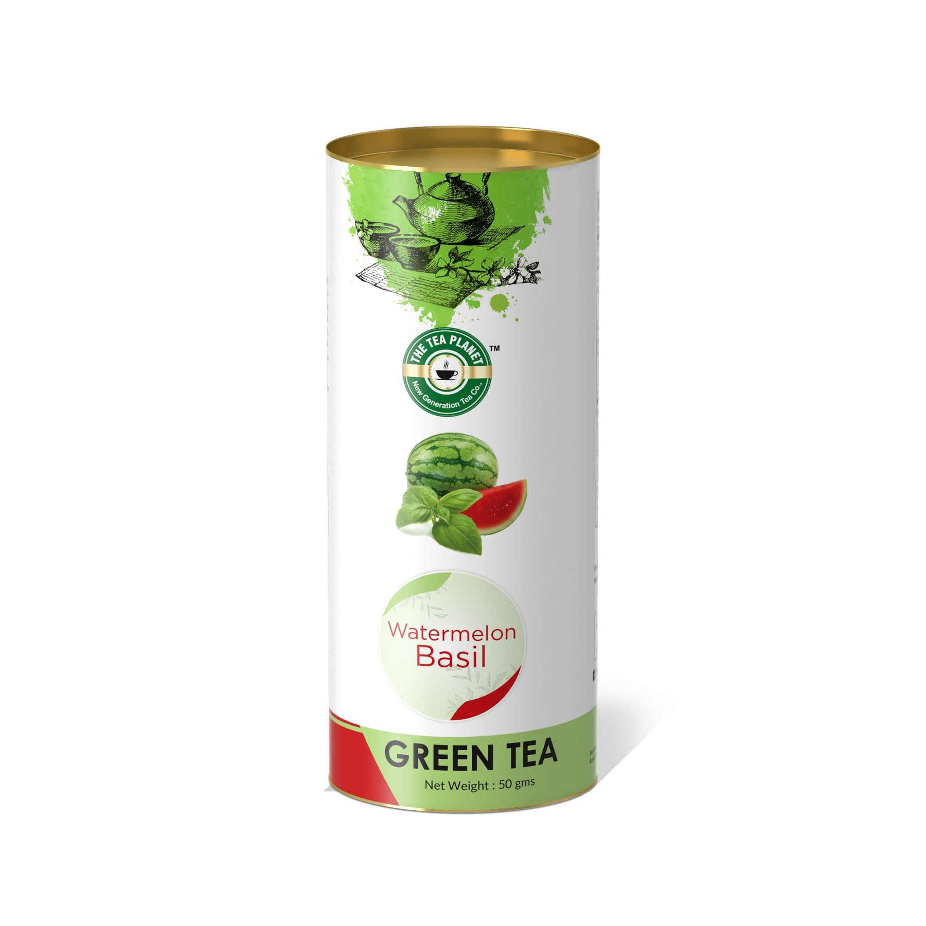Watermelon Basil Orthodox Tea - 50 gms