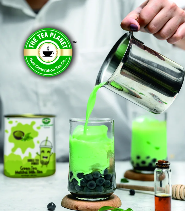 Matcha green bubble tea