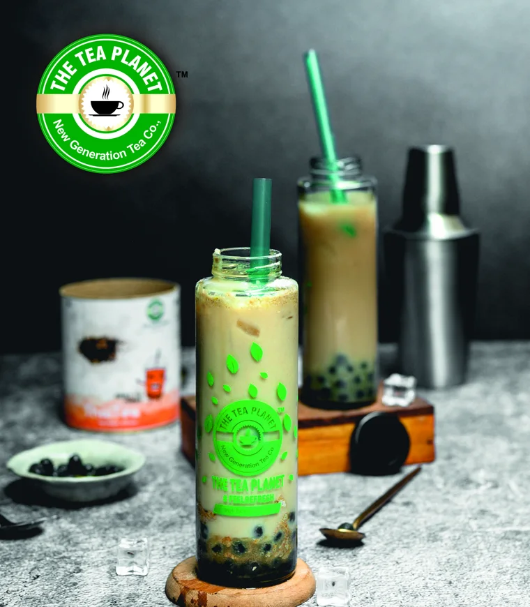 Thai milk tea in branded bottle