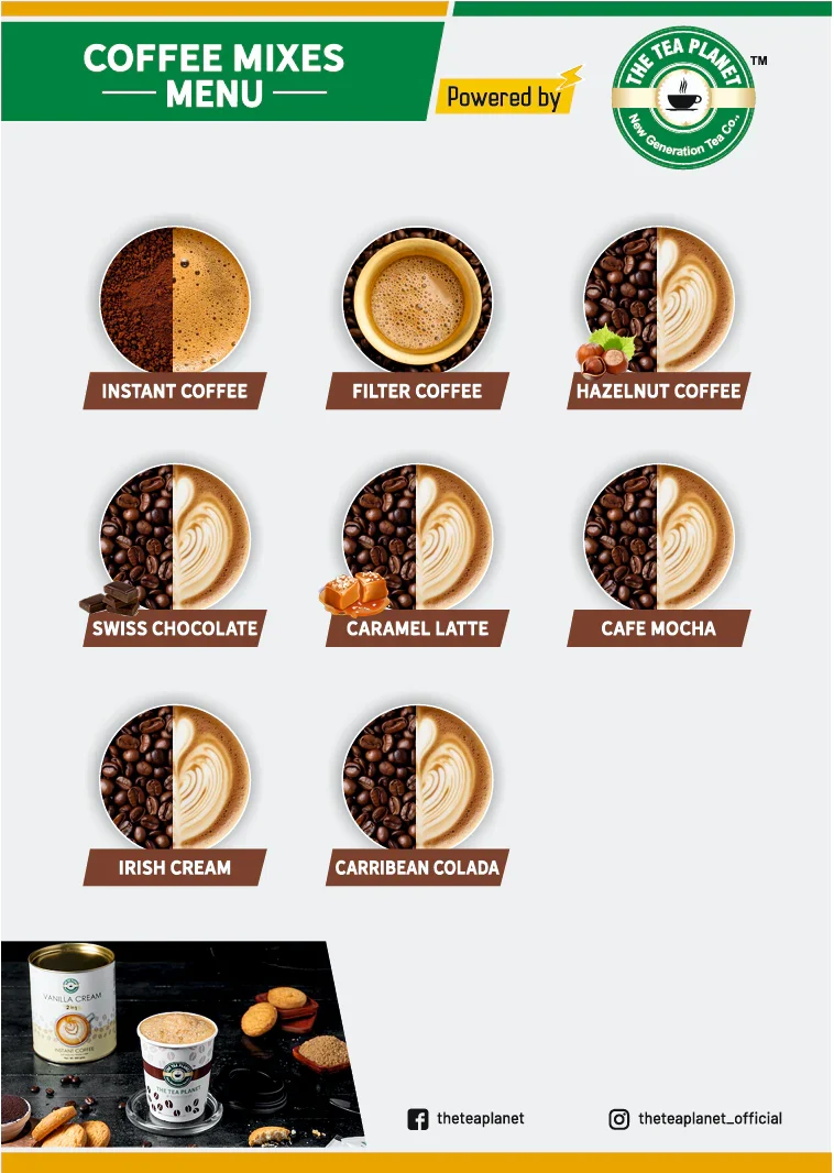Hot Coffee menu