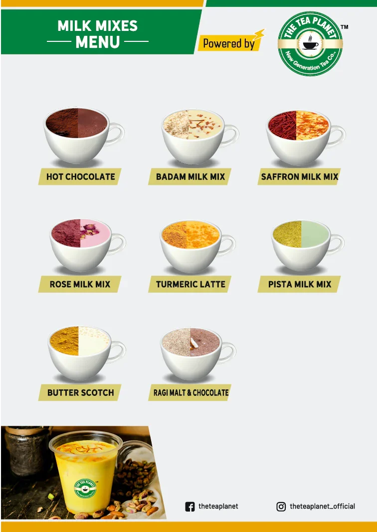 Hot Milk Mixes menu