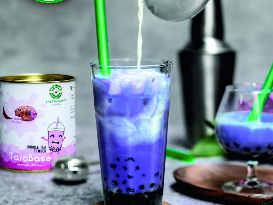 Taro bubble milk tea
