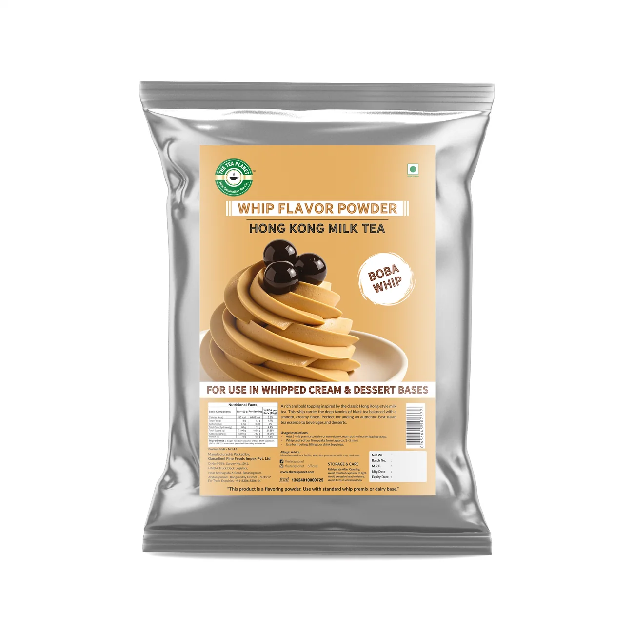 Hong Kong Milk Tea Whip Flavor Powder 1 KG