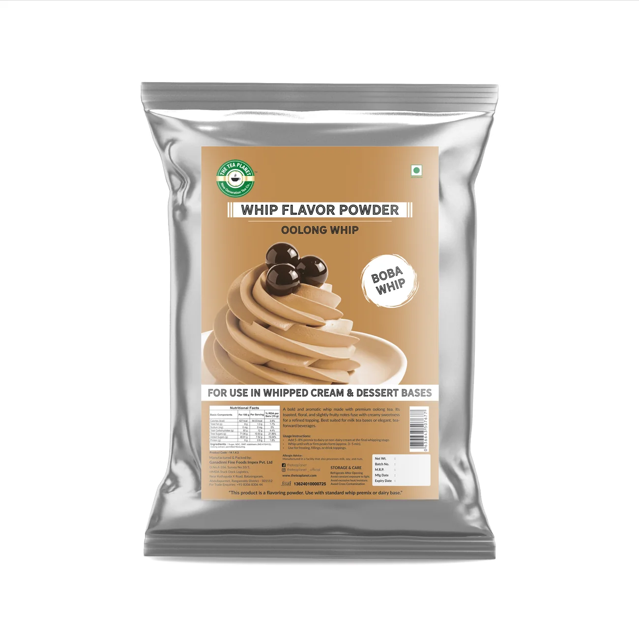 Oolong Whip Flavor Powder 1 KG pouch &mdash; front of pack
