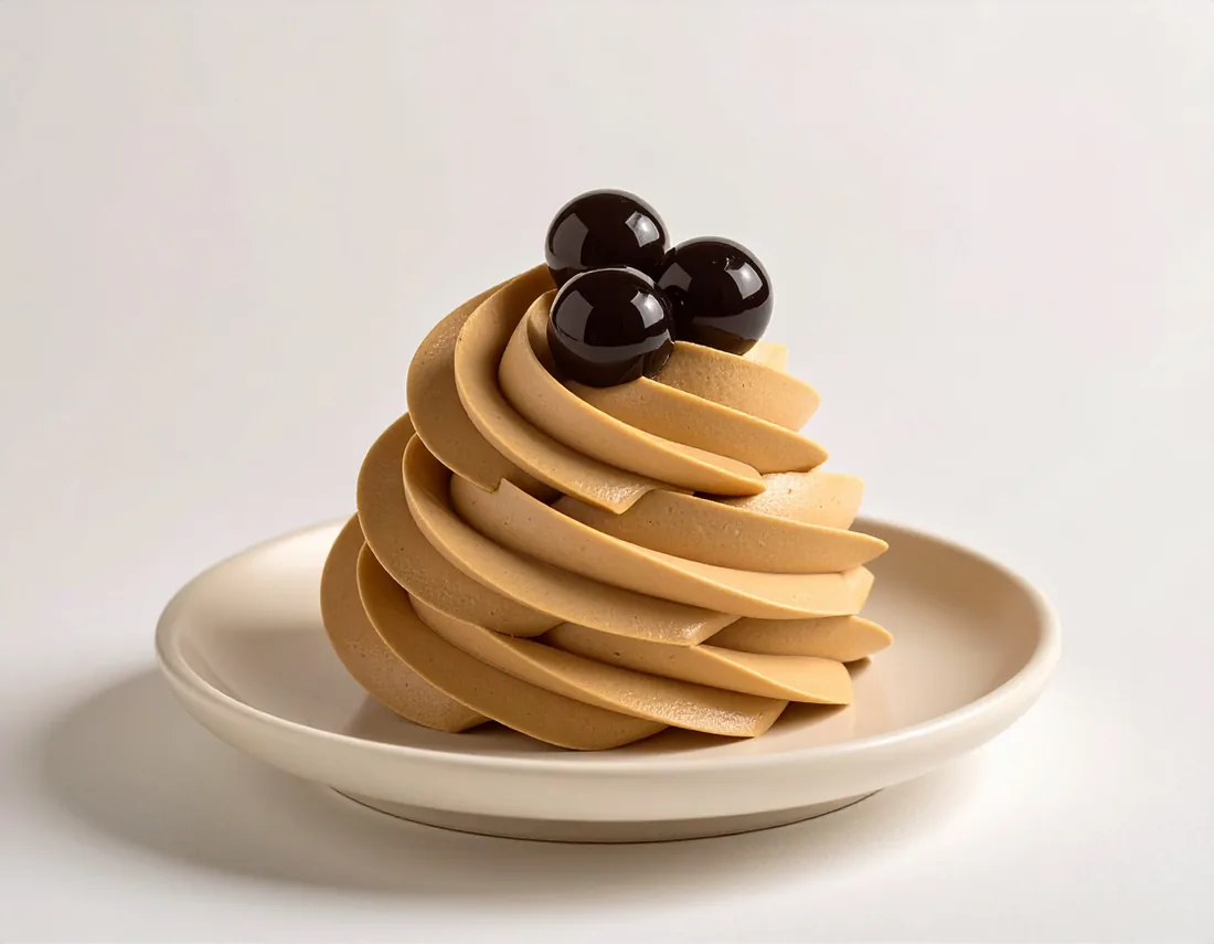 Hong Kong Milk Tea whipped cream swirl made with Hong Kong Milk Tea Whip Flavor Powder