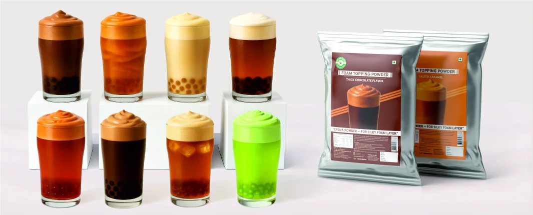 Cheese foam toppings