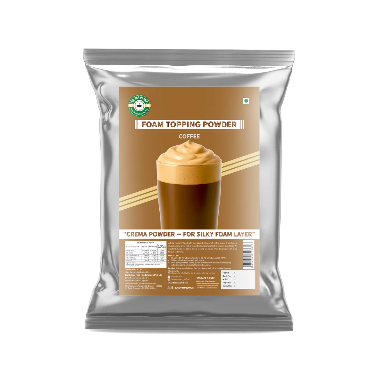 Coffee Cheese Foam Topping pouch