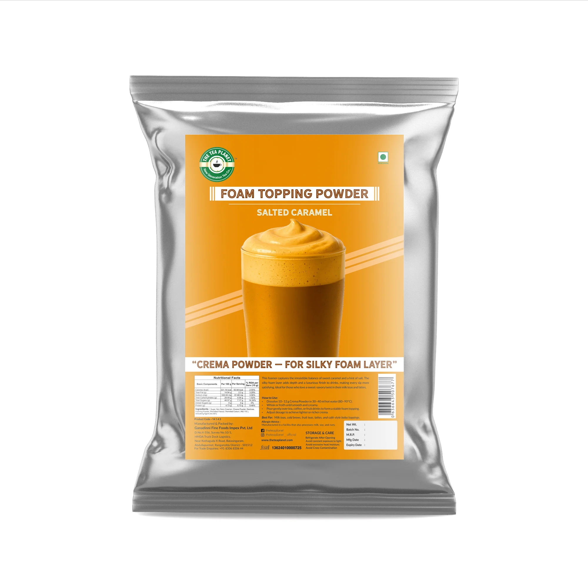 Salted Caramel Cheese Foam Topping pouch