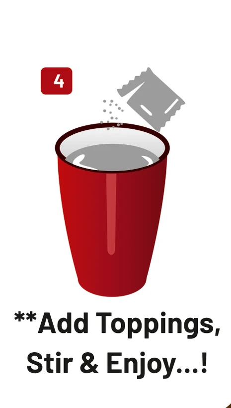Add toppings — microwave the tapioca pearls for 30 seconds, or heat them in a saucepan, then add, stir and enjoy