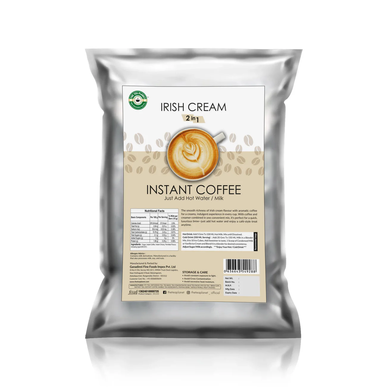 Irish Cream Instant Coffee (2 in 1)