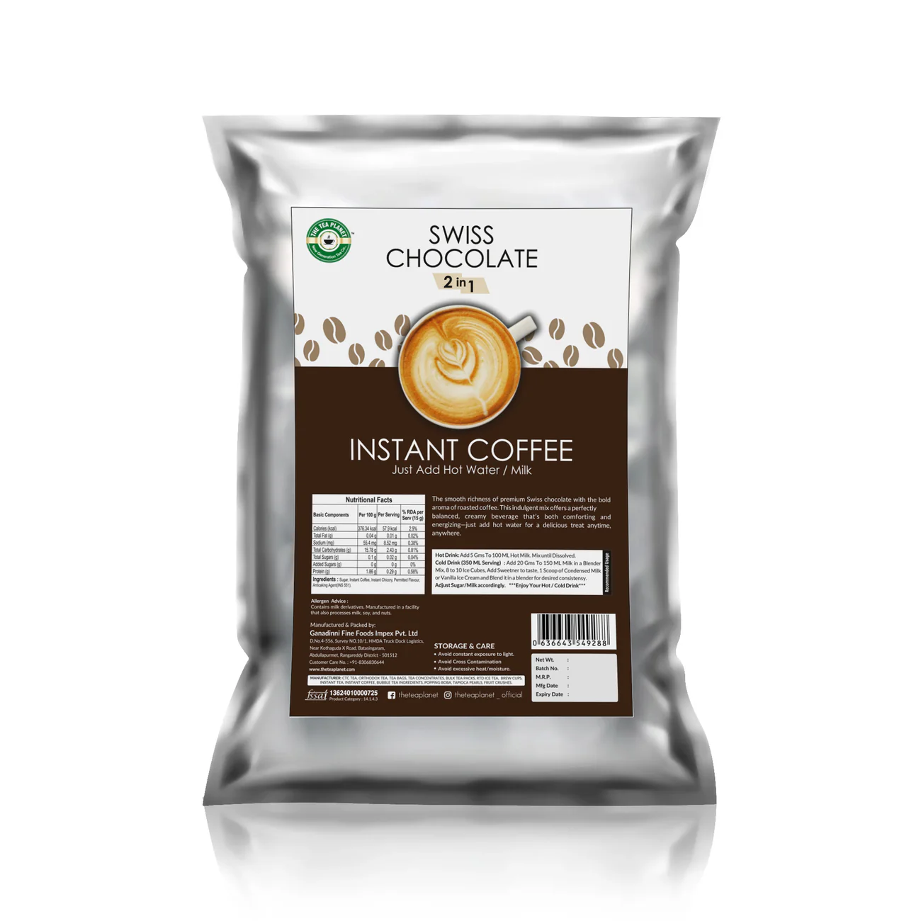 Swiss Chocolate Instant Coffee (2 in 1)