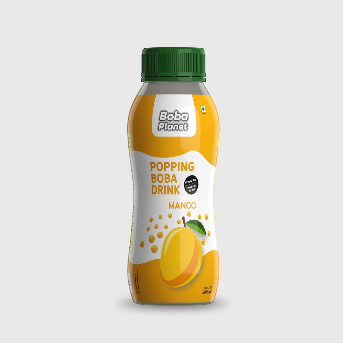 Mango Popping Boba Drink