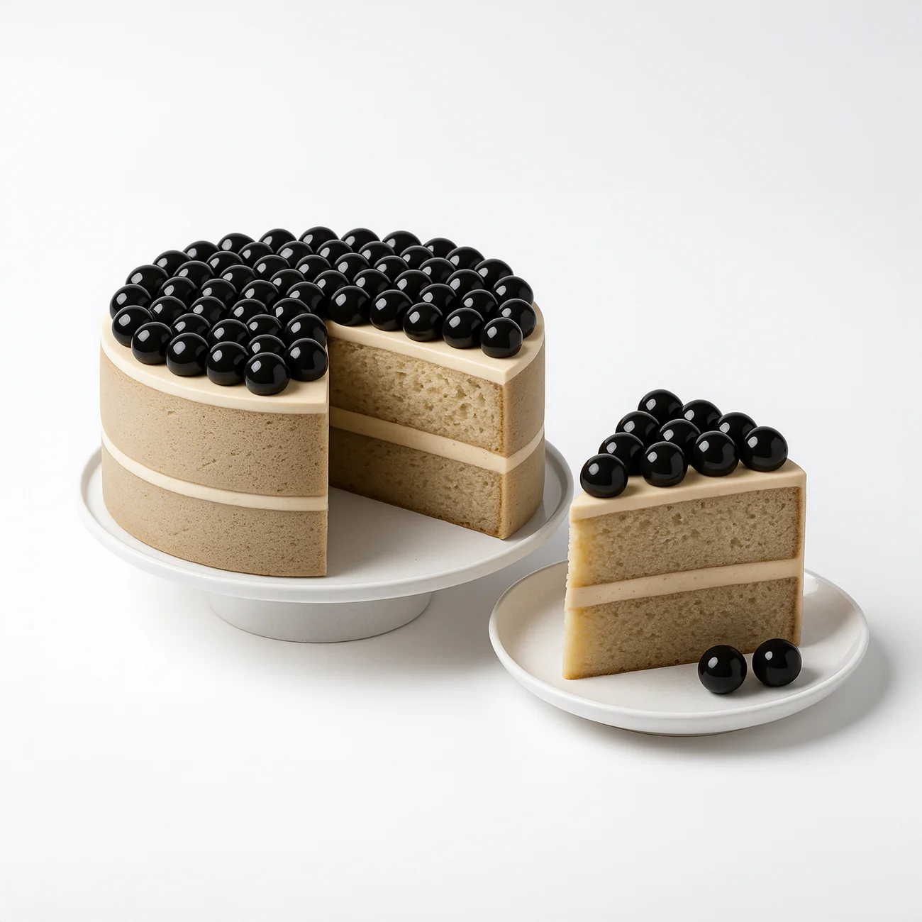 Earl Grey sponge cake made with Earl Grey Sponge Cake Base Mix