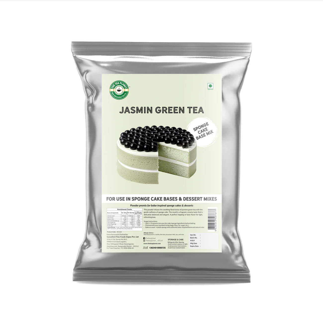 Jasmine Green Tea Sponge Cake Base Mix 1 KG