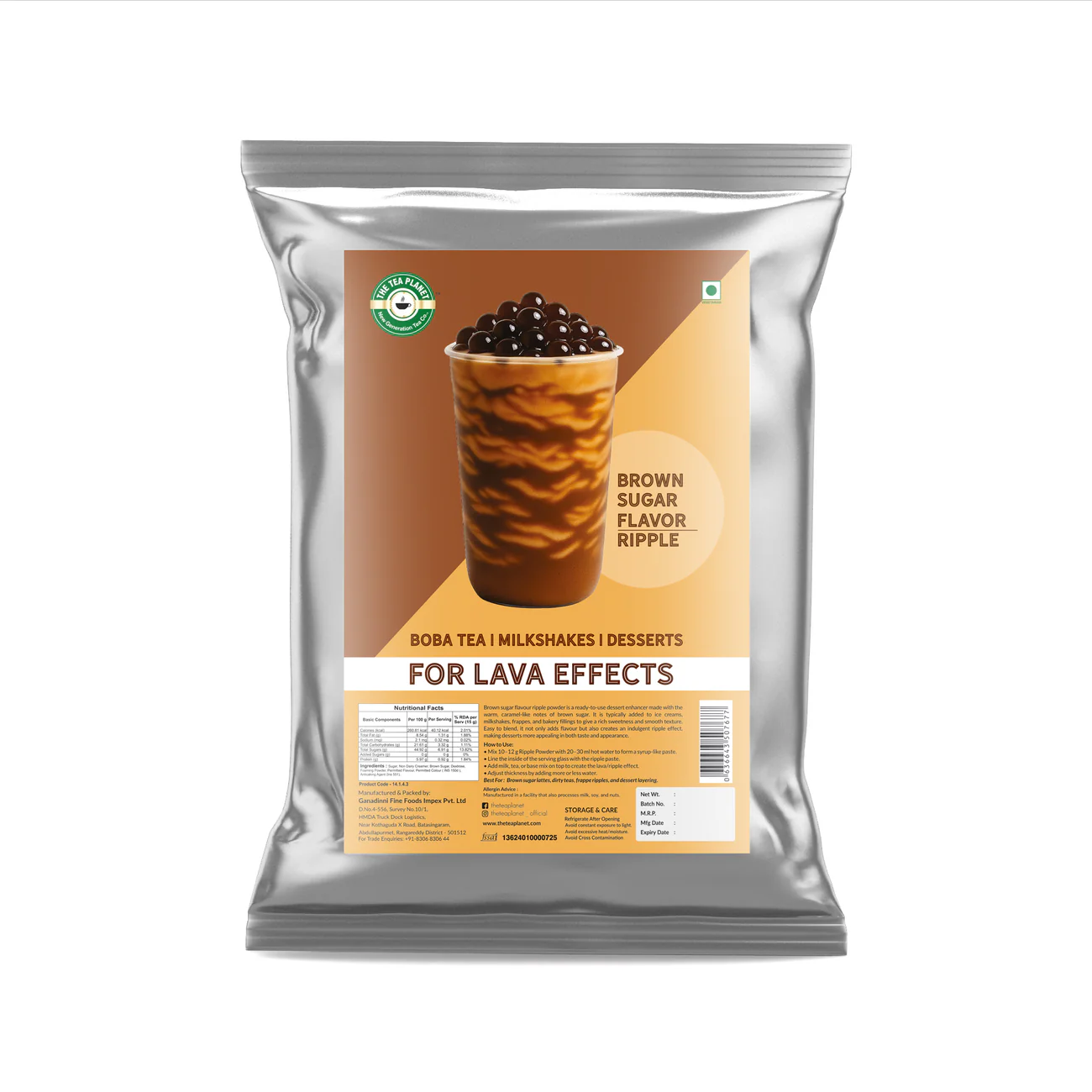 Brown Sugar Flavor Ripple Powder pouch
